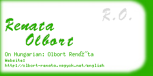 renata olbort business card